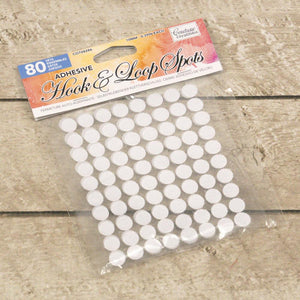 Couture Creations Adhesive Hook & Loop Spots - White (80)