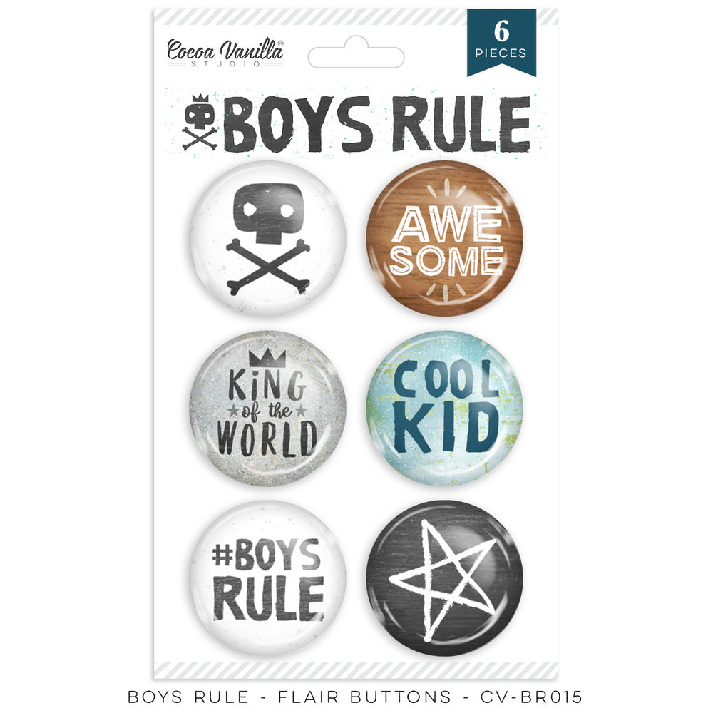 Cocoa Vanilla Buttons - Boys Rule