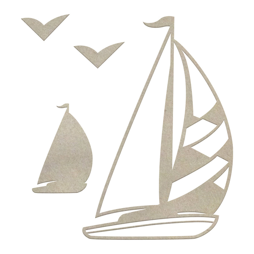 Couture Chipboard Set - Sailboats