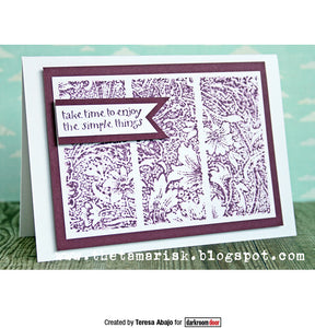 Darkroom Door Stamp Background - Flower Garden