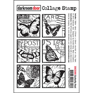 Darkroom Door Stamp Collage - Butterfly Post