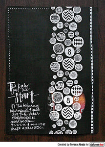 Darkroom Door Stamp Collage - Arty Circles