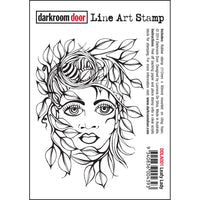 Darkroom Door Stamp Line Art - Leafy Lady
