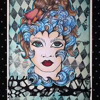 Darkroom Door Stamp Line Art - Crafty Lady