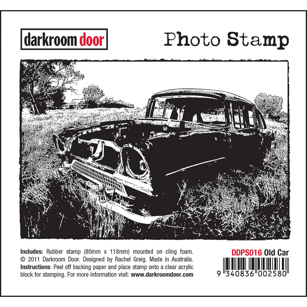 Darkroom Door Stamp Photo - Old Car