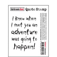 Darkroom Door Stamp Quote - Adventure

