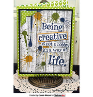 Darkroom Door Stamp Quote - Being Creative
