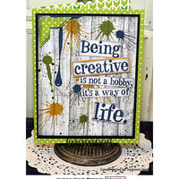 Darkroom Door Stamp Quote - Being Creative