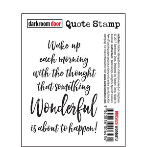 Darkroom Door Stamp Quote - Wonderful