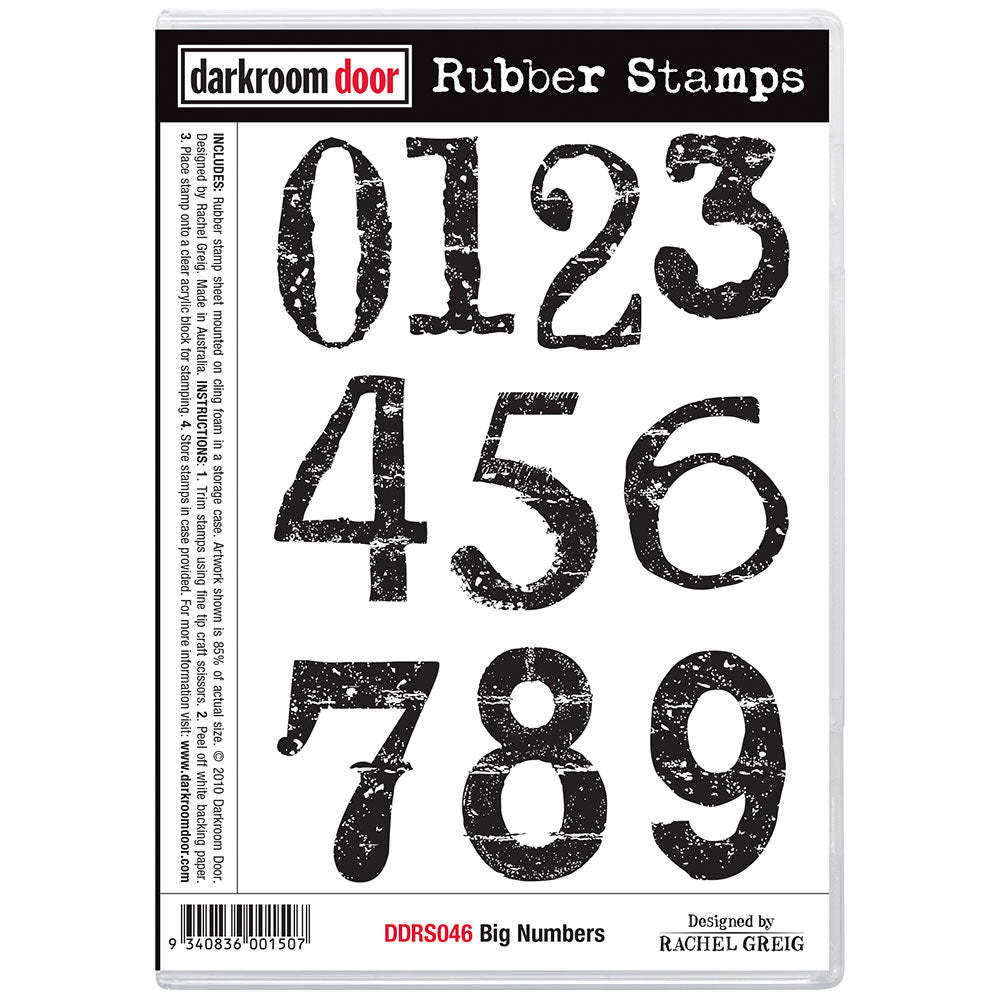 Darkroom Door Stamp set - Big Numbers