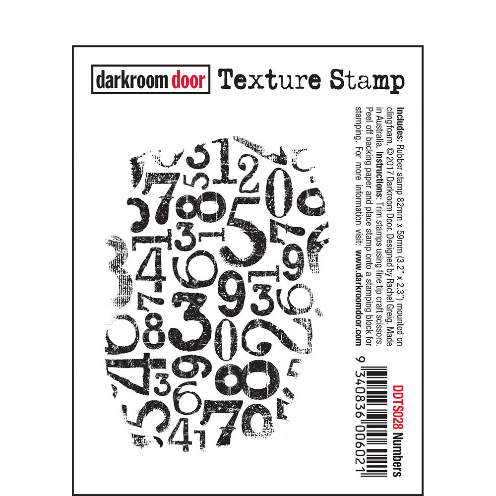 Darkroom Door Stamp Texture - Numbers