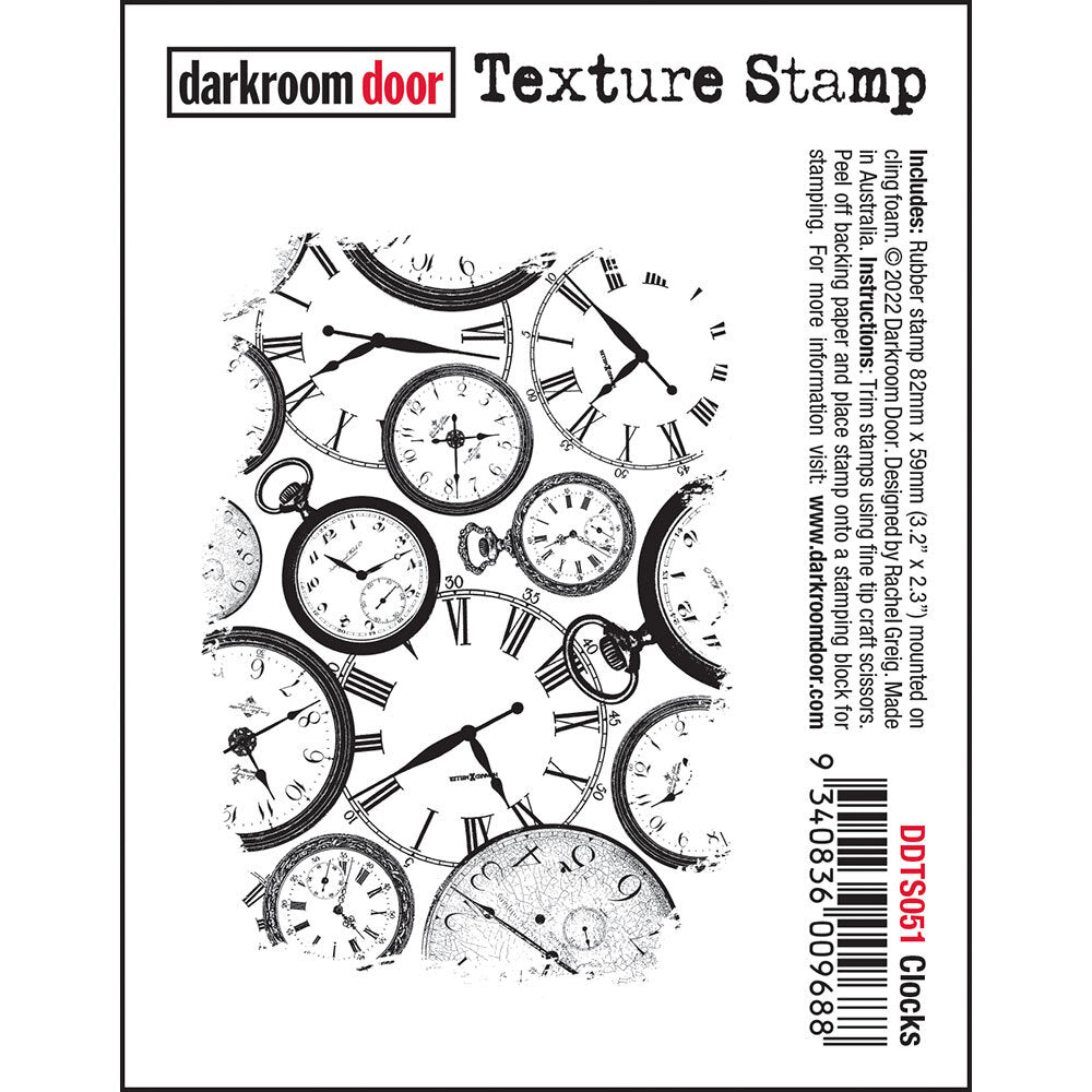 Darkroom Door Stamp Texture - Clocks