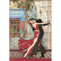 Stamperia Rice Paper A4 - Desire Tango