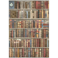 Stamperia Rice Paper - Vintage Library: Book Case
