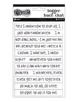 Dylusions Stickers - Bigger Back Chat White