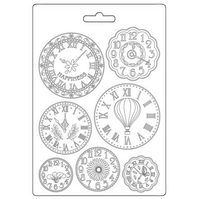 Stamperia Mould A5 - Create Happiness: Welcome Home Clocks