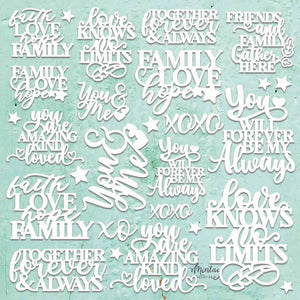 Mintay Chipboard 12" x 12" - Quotes Set