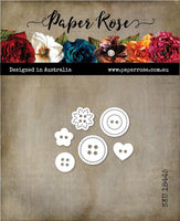 Paper Rose Die Set - Lots of Buttons
