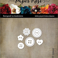 Paper Rose Die Set - Lots of Buttons