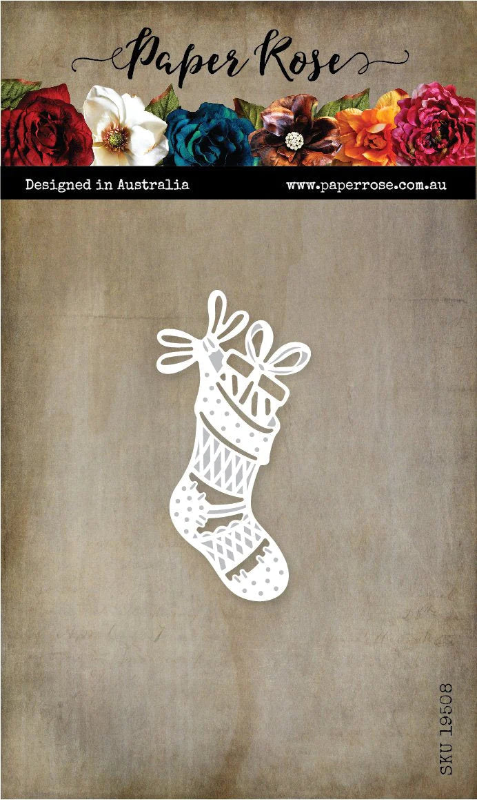 Paper Rose Die - Christmas Stocking