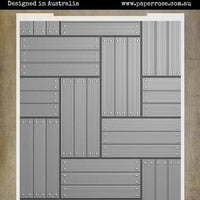 Paper Rose Embossing Folder 5" x 7" - 3D Wood Panels