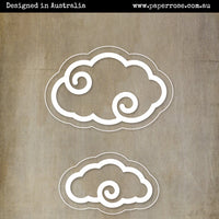Paper Rose Die Set - Layered Cloud Doodles
