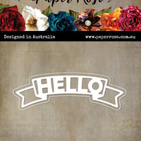 Paper Rose Die - Hello Layered Banner