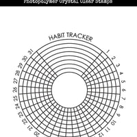 Paper Rose Stamp Set - Radial Habit Tracker
