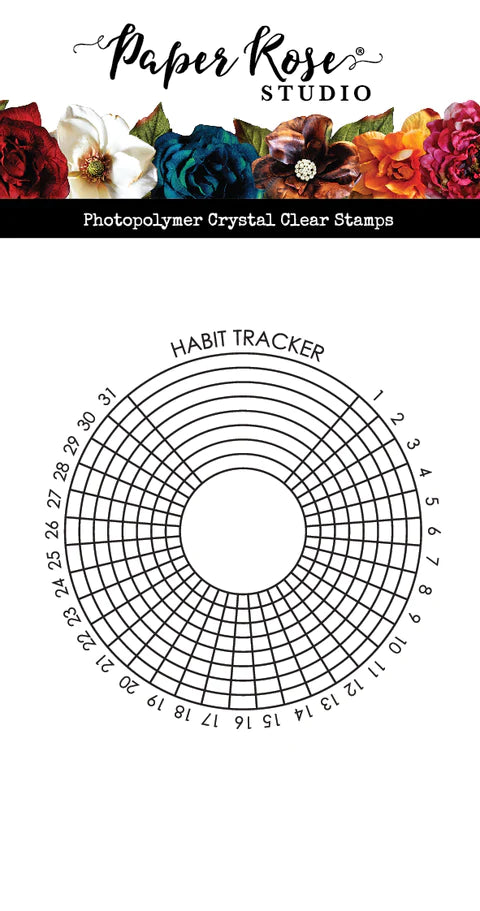 Paper Rose Stamp Set - Radial Habit Tracker