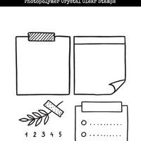 Paper Rose Stamp Set - Planner Stickies