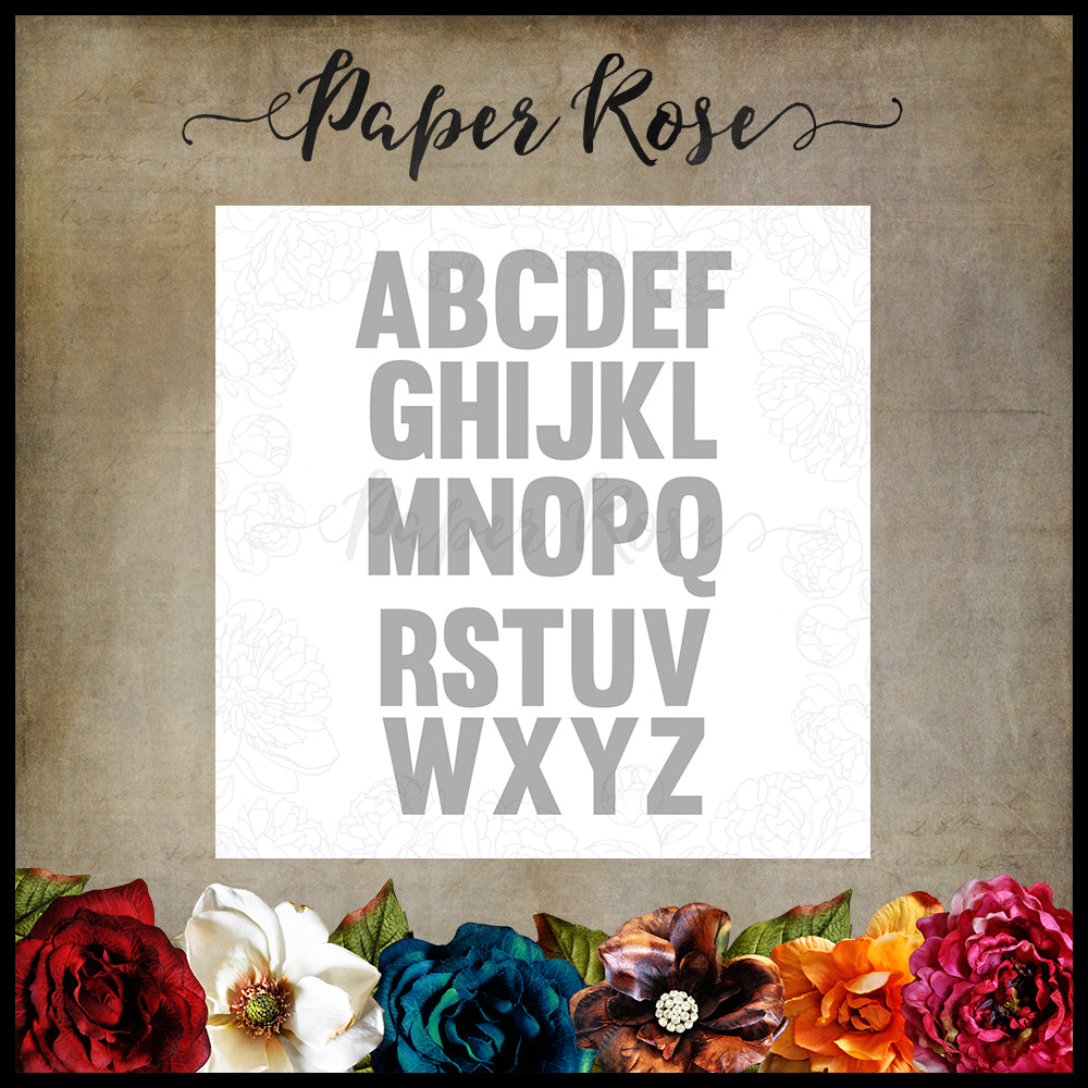 Paper Rose Die set - Alphabet