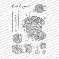 Paper Rose Stamp Set - Knit Happens