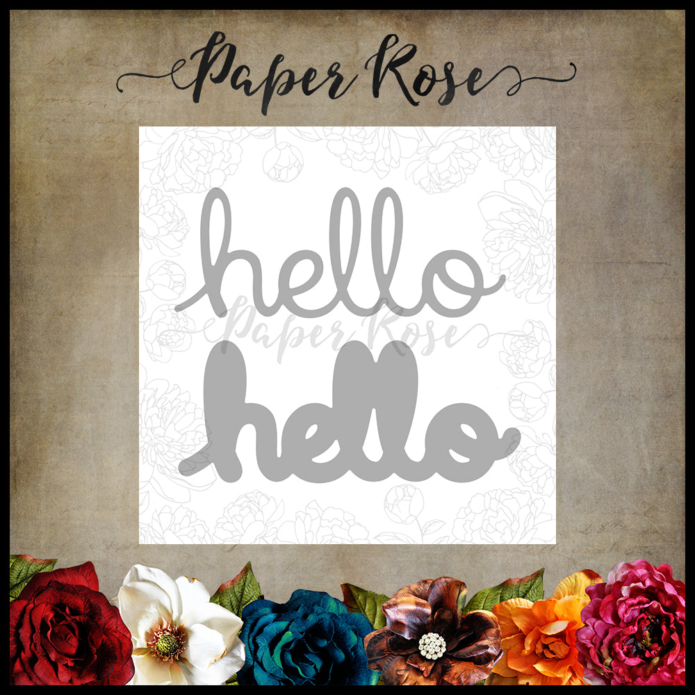 Paper Rose Die set - Hello Layered