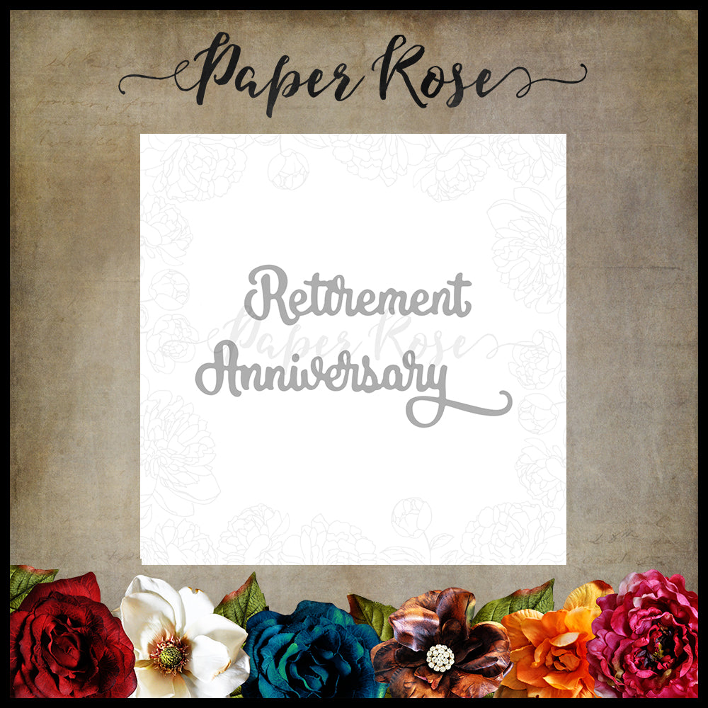 Paper Rose Die set - Retirement Anniversary