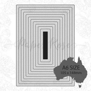 Paper Rose Die Set - Stitched Rectangles Australia
