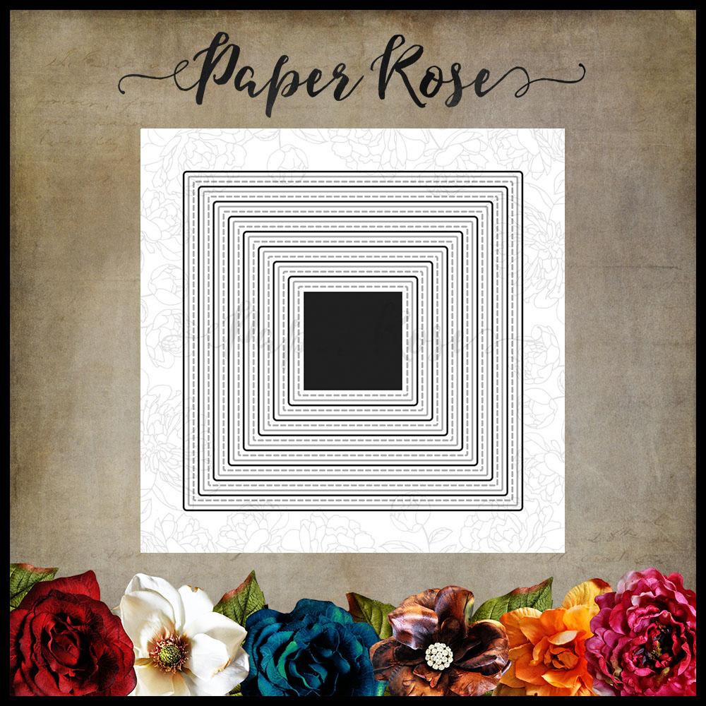 Paper Rose Dies set - Stitched Squares