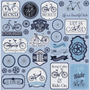 Reminisce Sticker Sheet 12" x 12" - Bike Life
