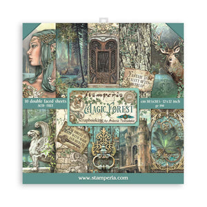 Stamperia Paper Pack 12" x 12" - Magic Forest