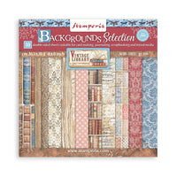 Stamperia Paper Pack 8" x 8" - Maxi Backgrounds Vintage Library