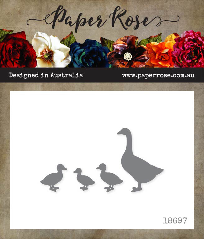 Paper Rose Die set - Duck Family