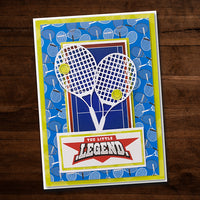 Paper Rose Die Set - Tennis Racket & Ball
