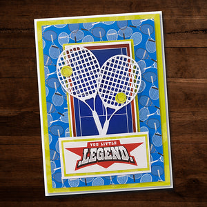 Paper Rose Die Set - Tennis Racket & Ball