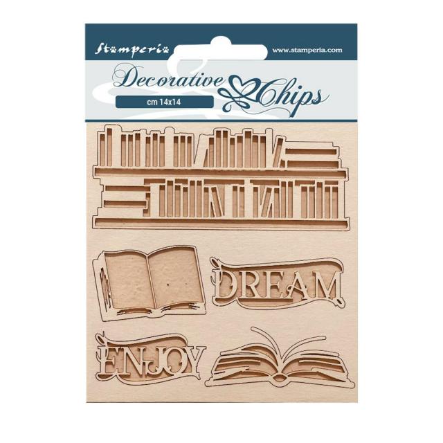 Stamperia Chips - Vintage Library: Dream, enjoy