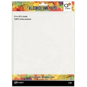 Tim Holtz Alcohol Ink Yupo Paper 8" x 10" - White 5pc