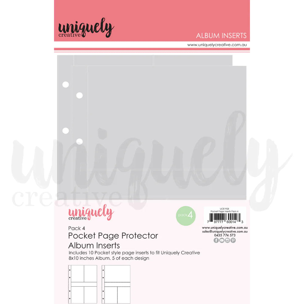 Uniquely Creative Album Inserts Pocket Page - Pack 4
