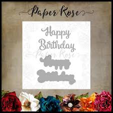 Paper Rose Die set - Happy Birthday Large Layered