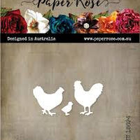 Paper Rose Die set - Chicken Trio