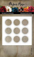 Paper Rose Die - Circle Grid Coverplate 9