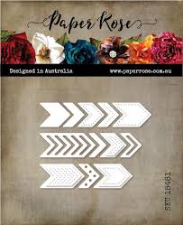 Paper Rose Die set - Chevrons Large