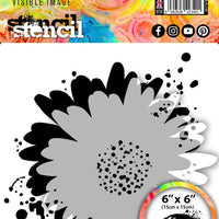 Visible Image Stencil - Flower Ink